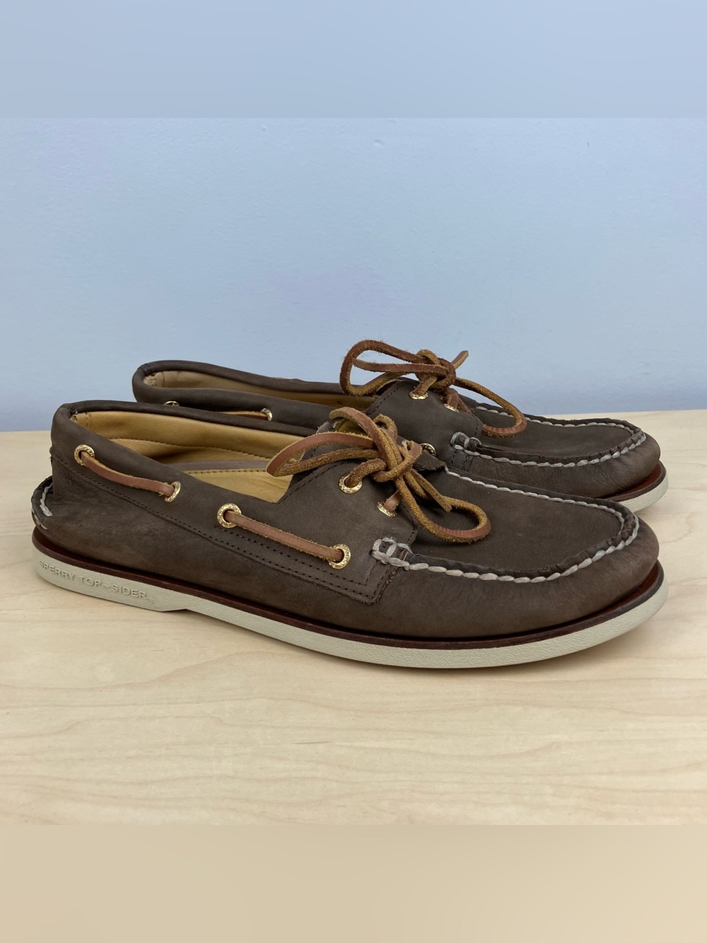 Sperry Gold Cup Men’s Size 9.0 Classic 2 Eye Brown Leather Boat Deck Shoes